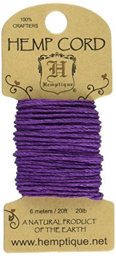 Hemptique hmc20-dkpur Hanf 9ÃÂ kg Kordel, Dunkles Violett, 20-feet