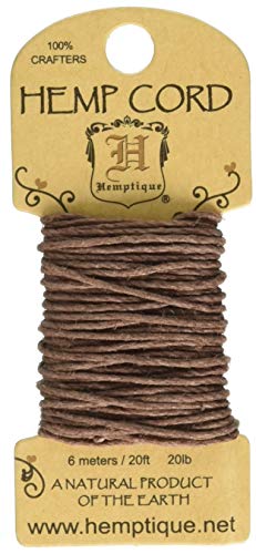 Hemptique hmc20-dkbr Hanf 9ÃÂ kg Kordel, Dunkelbraun, 20-feet