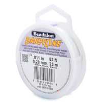 Beadalon DandyLine Perlenfaden, 0,28 mm, 25 m, WeiÃÂÃÂ