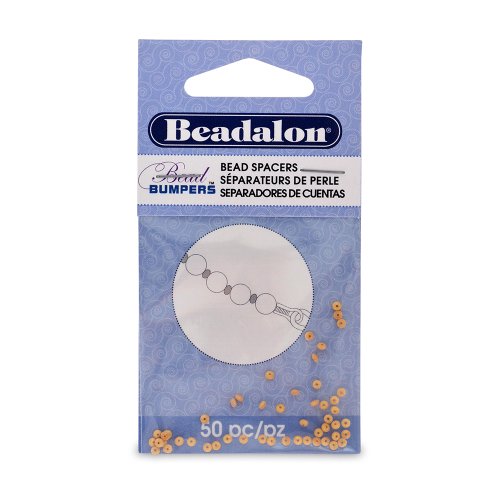 Artistic Wire Beadalon Bead Bumper 2mm Oval Gold, 50-Piece