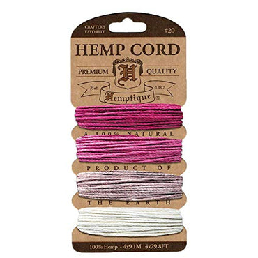 Hemp Cord 20lb 120'-Ruby