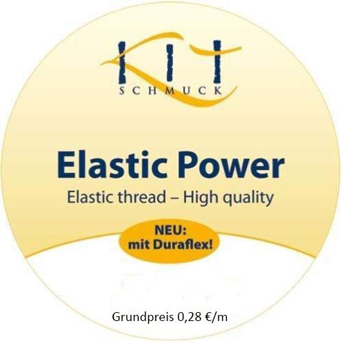 Elastic Power Elastikfaden 25 m transparent und hochwertig (Grundpreis 0,28 €/m)