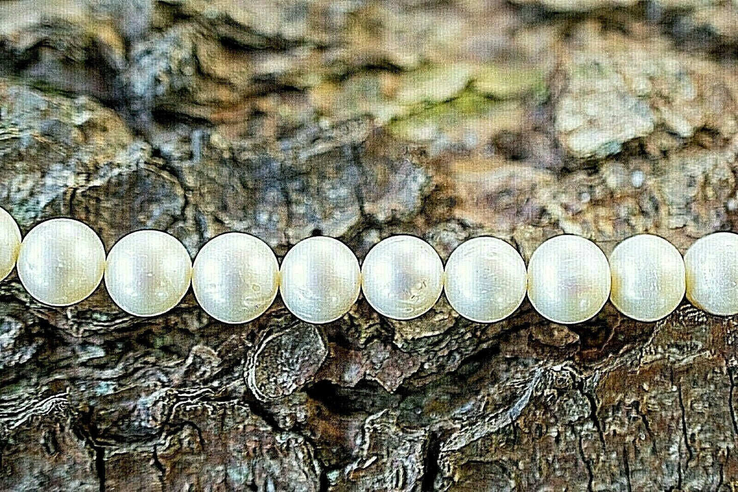 11 mm Weiße ZUCHTPERLENKETTE  NATURFARBE AA Qualität mit sehr hohem Lüster!