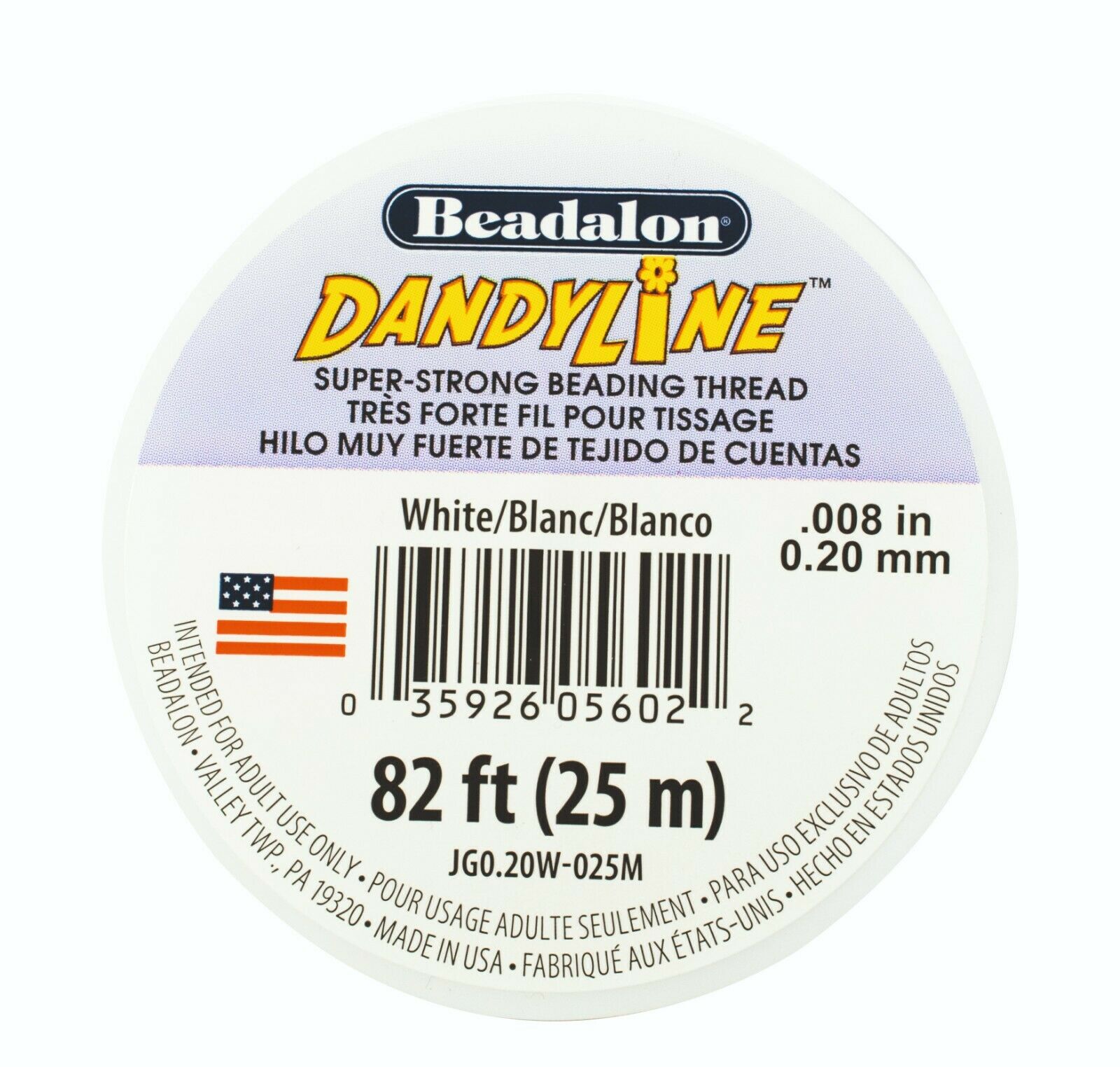 Beadalon DANDYLINE - Geflochtener synthetischer Faden aus der USA (1,90 €/m)