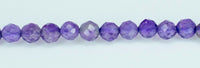 Amethyst Edelsteinstrang klein und fein facettiert