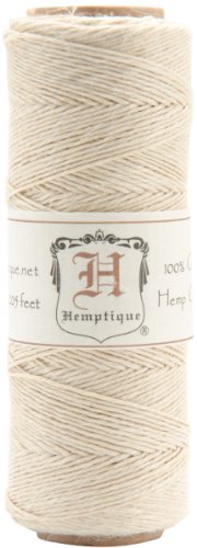 Hemptique Hanfschnur, 100 % natÃÂÃÂ¼rliche Hanfschnur, Einzelspule, 62,5 m ÃÂÃÂ Handwerker Nummer 1 Wahl ÃÂÃÂ 0,5 mm Schnur fÃÂÃÂ¼r Schmuckherstellung, Makramee, Scrapbooking und mehr ÃÂÃ