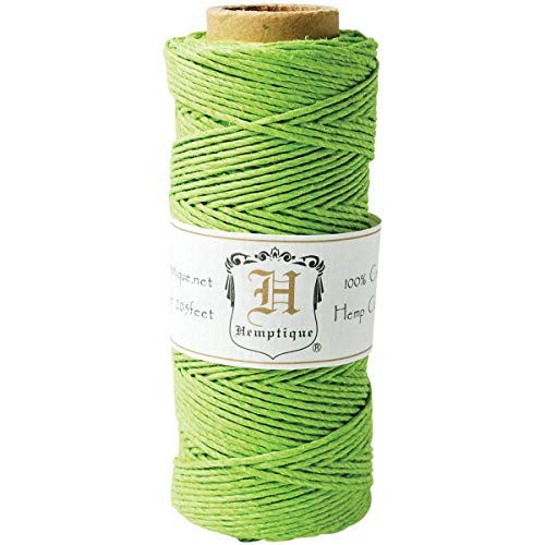 Hemp Cord Spool 20# 205'/Pkg-Lime Green