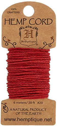 Hemptique (HEMP0) Hanfschnur, 6 kg, 51 m, Rot