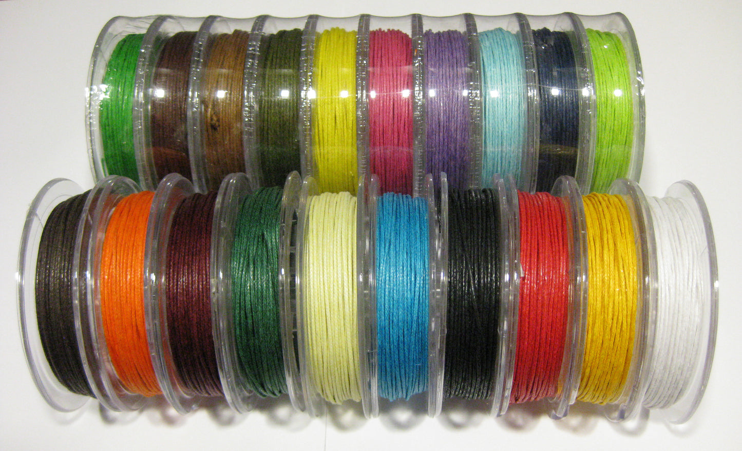 KIT Cotton Thread -Gewachste Öko Baumwolle- 1,00 mm Stärke 10 m Länge in 24 Farben (Grundpreis: 0,21 €-m)