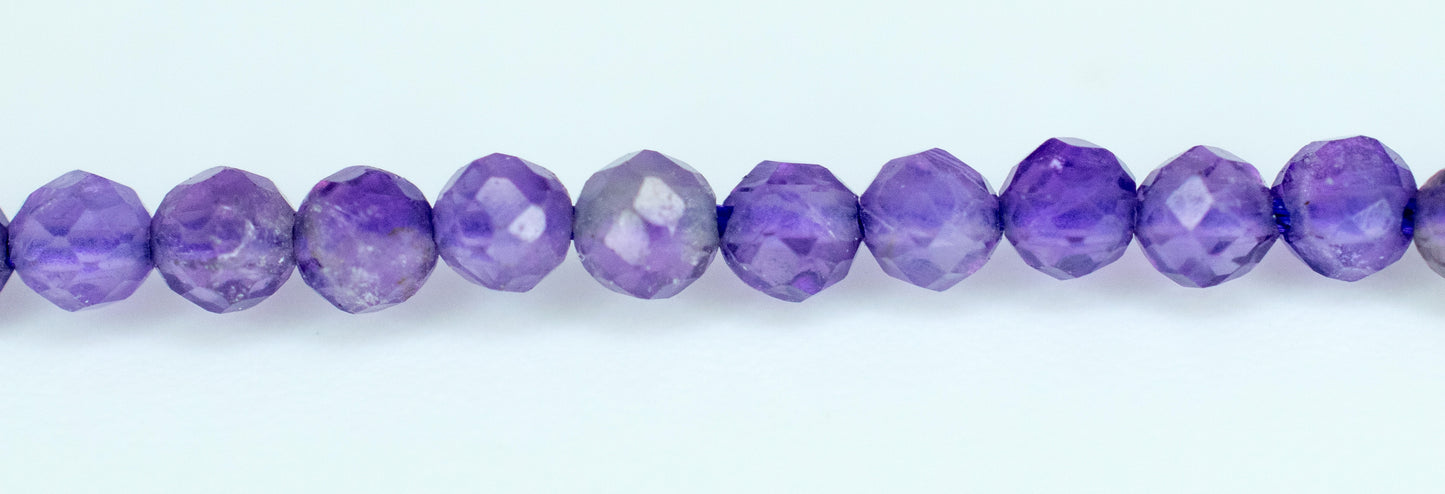 Amethyststrang facettiert 2 - 2.5 mm